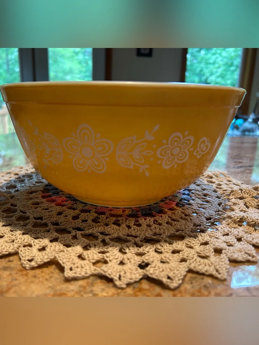 Pyrex #403 2 1/2 Qt. “Butterfly Gold” 1970’s Mixing Nesting Bowl 1970’s Flawless